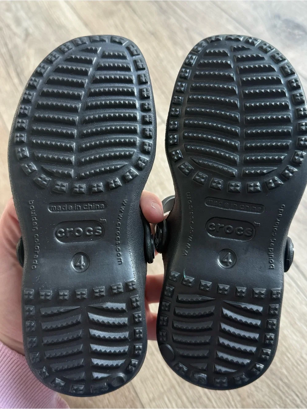 Crocs Cleo strappy sandals girls kids junior size 4 black